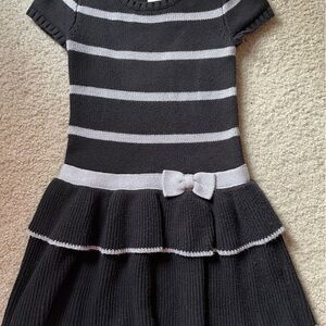 Maggie & Zoe Black and Gray Striped Dress